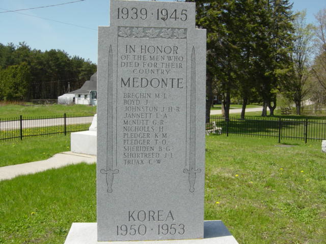 death records on Cenotaph Simcoe County